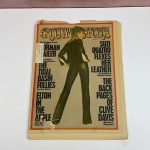 Vintage Rolling Stone Magazine Suzi Quatro Elton John Norman Mailer January 1975